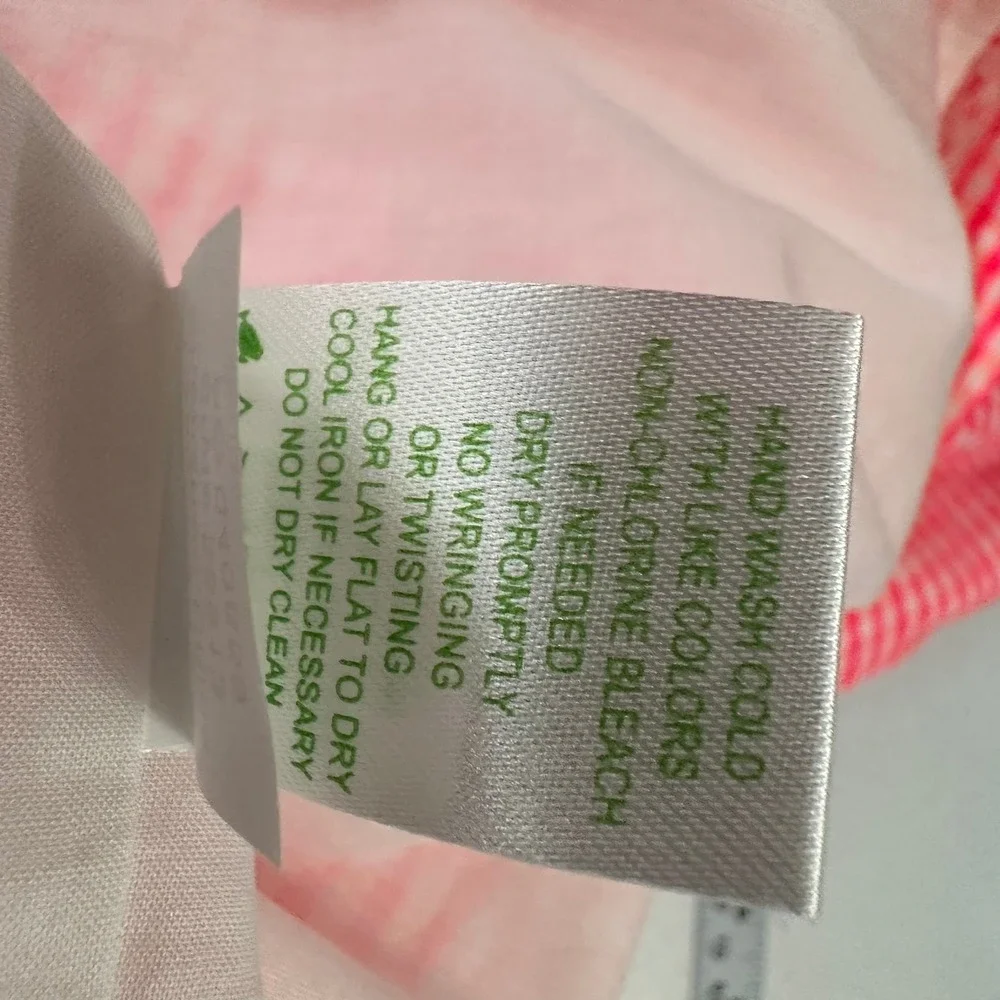 Lilly Pulitzer Lowe Dress Fiesta Pink Gingham Strapless Peplum Size 6 Strapless - Picture 6 of 9